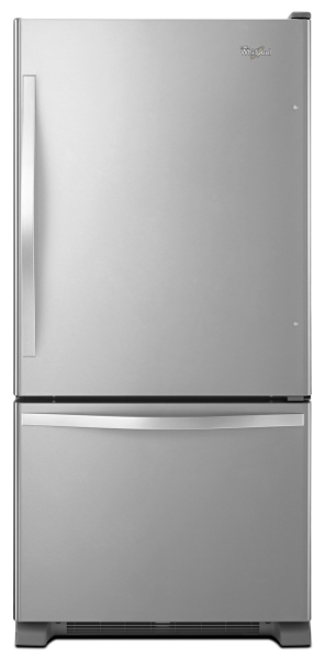 Whirlpool Bottom-Freezer Refrigerator with SpillGuard? Glass Shelves - 22 cu. ft-WRB322DMBM