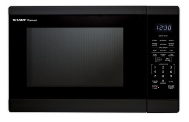 Sharp 1.4 cu. ft. 1100W Black Countertop Microwave Oven