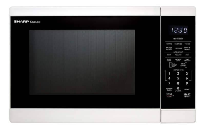 Sharp 1.4 cu. ft. 1100W White Countertop Microwave Oven
