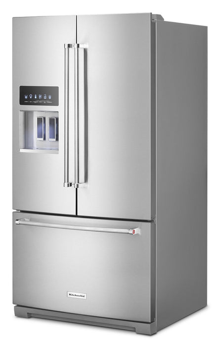 Kitchenaid 26.8 Cu. Ft. Standard-Depth French Door Refrigerator with Exterior Ice and Water Dispenser