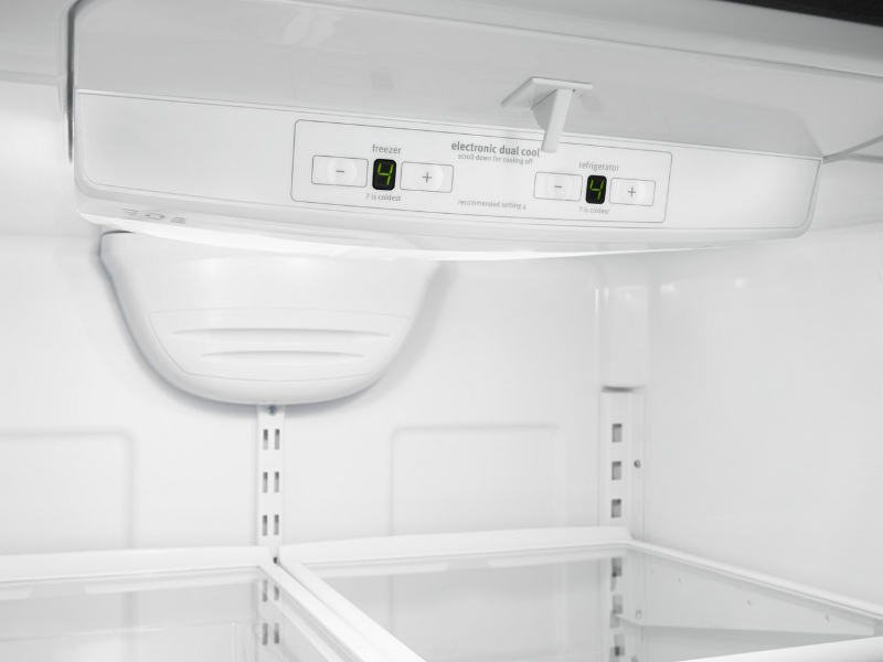 Whirlpool Bottom-Freezer Refrigerator with SpillGuard? Glass Shelves - 22 cu. ft-WRB322DMBM