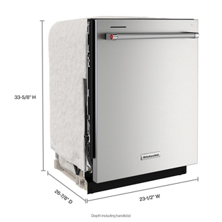 Kitchenaid 360(degree) Max Jets™ Third Rack Dishwasher with 50+ Total Wash Jets, 44 dBA