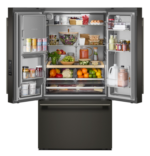 Kitchenaid 30 cu. ft. French Door Refrigerator with Exterior Water and Ice-KRFF436SBE