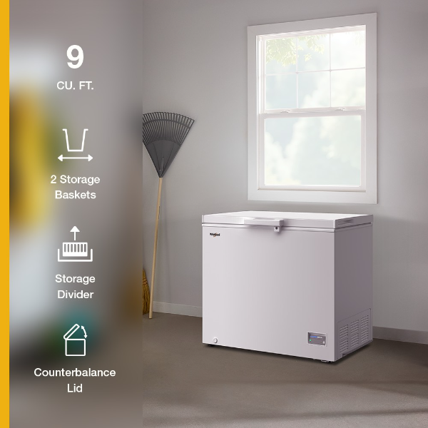 Whirlpool? 9 cu. ft. Chest Freezer with 2 Storage Baskets-WZCN339TW