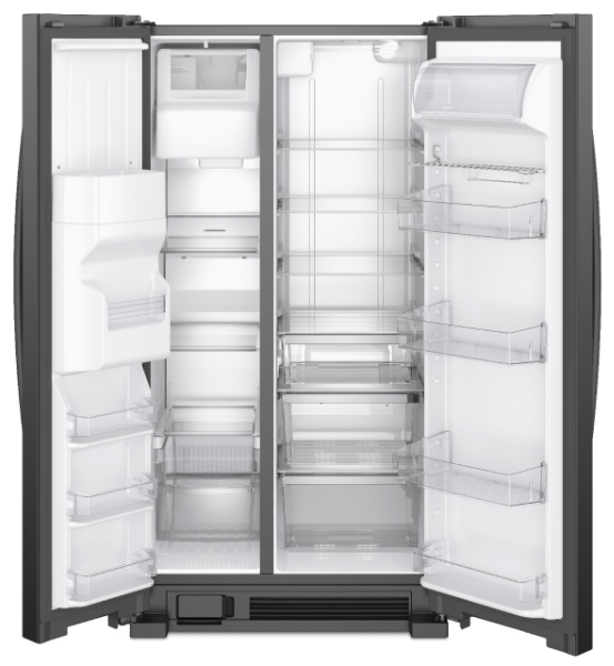 Whirlpool 36-inch Wide Side-by-Side Refrigerator - 25 cu. ft.- WRS325SDHB