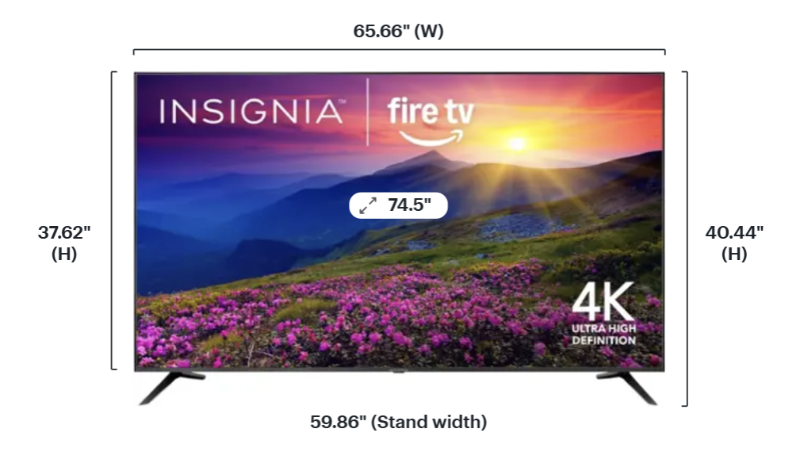 Insignia - 75" Class F50 Series LED 4K UHD Smart Fire TV-NS-75F501NA26