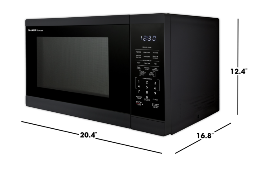 Sharp 1.4 cu. ft. 1100W Black Countertop Microwave Oven