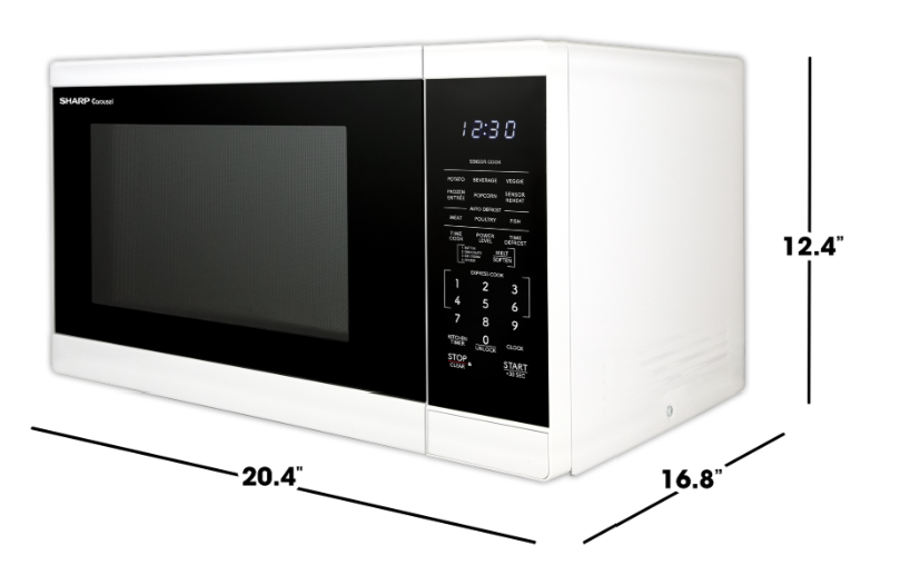 Sharp 1.4 cu. ft. 1100W Stainless Steel Countertop Microwave Oven with Inverter Technology