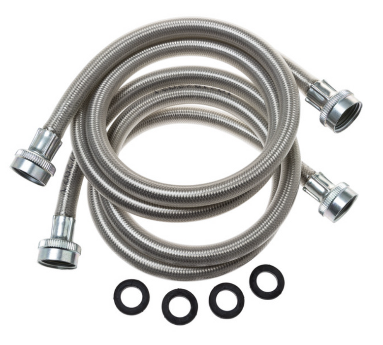 GE® Universal Washing Machine Stainless Steel Hoses - 2 Pack