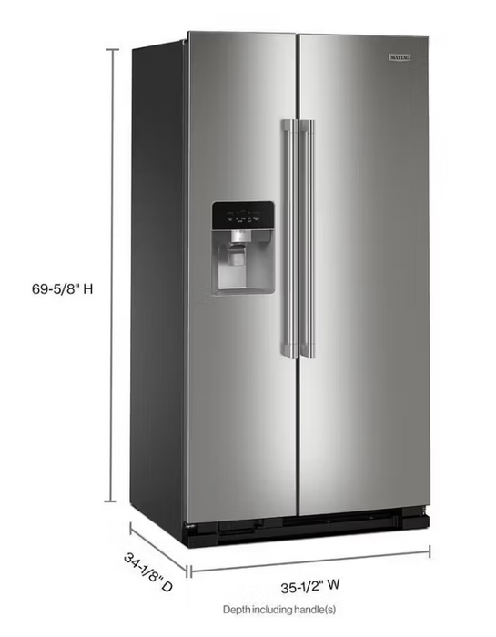 Maytag 36-Inch Wide Side-by-Side Refrigerator - 25 Cu. Ft.