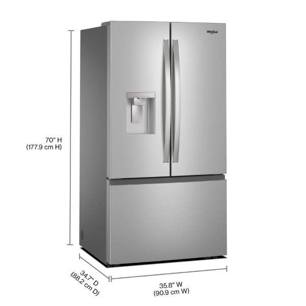 Whirlpool 36-Inch French Door Refrigerator with Dual Ice Makers - 30 cu. ft.-WRFF3736SZ