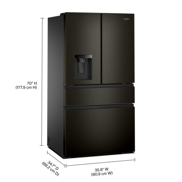 Whirlpool 29 Cu. Ft. Family-Sized Capacity French Door Refrigerator with Flexible Temperature Drawer-WRMF3536SV