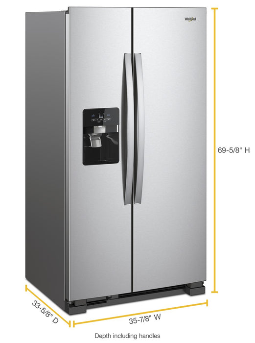 Whirlpool 36-inch Wide Side-by-Side Refrigerator - 25 cu. ft.