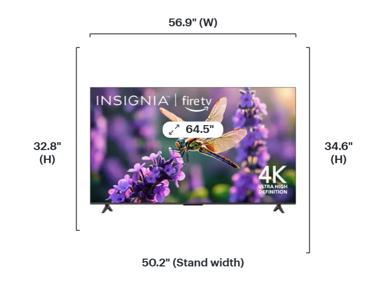 Insignia - 65" Class F50 Series LED 4K UHD Smart Fire TV-NS-65F501NA26