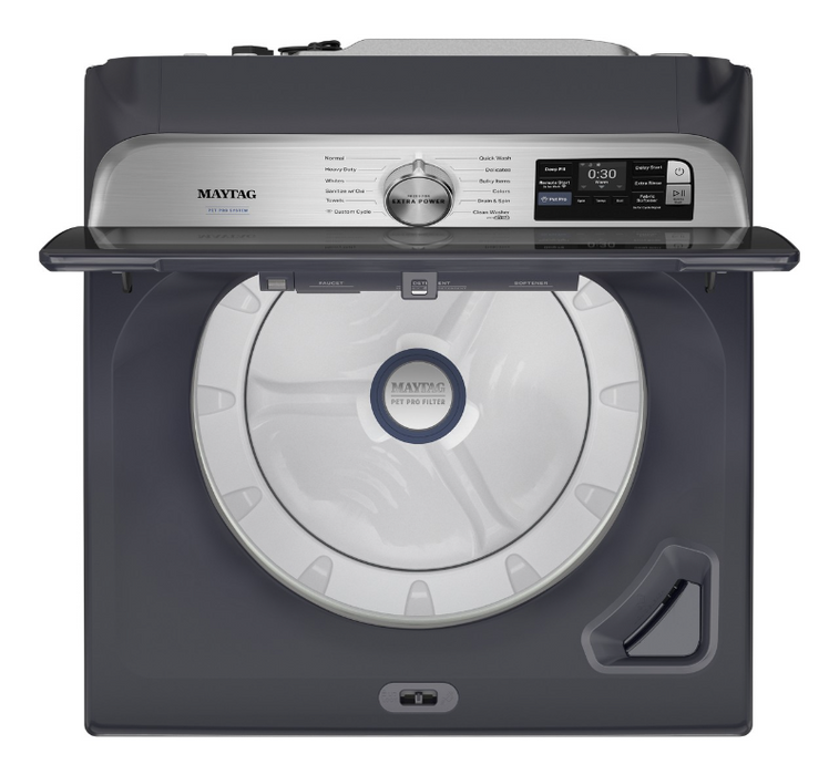 Maytag 5.2 Cu. Ft. Pet Pro Top Load Agitator Washer with Extra Power and Sanitize Cycle with Oxi-MTW7205RF