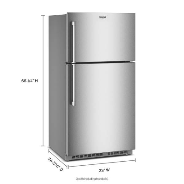 Maytag 33-Inch Wide Top-Freezer Refrigerator with Garage Mode?21 Cu. Ft.-MRTX5121TZ