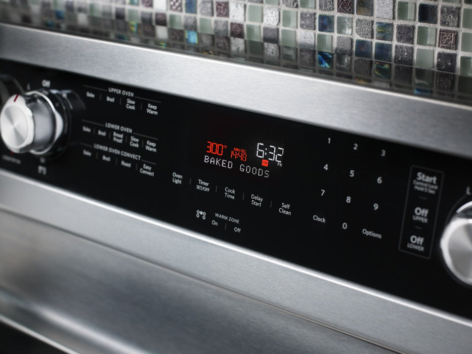 Kitchenaid 30-Inch 5 Burner Electric Double Oven Convection Range