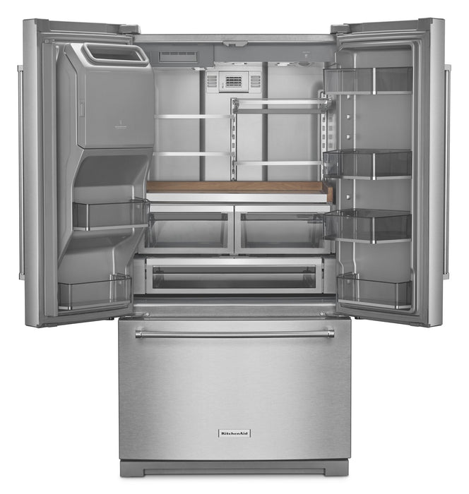 Kitchenaid 26.8 Cu. Ft. Standard-Depth French Door Refrigerator with Exterior Ice and Water Dispenser