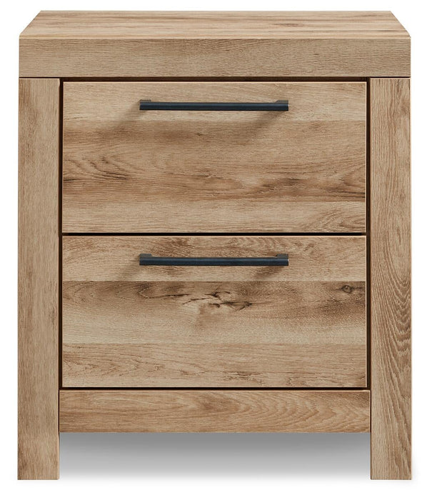 Hyanna Full Panel Bed with 1 Side Storage, Dresser, Mirror, Chest and Nightstand
