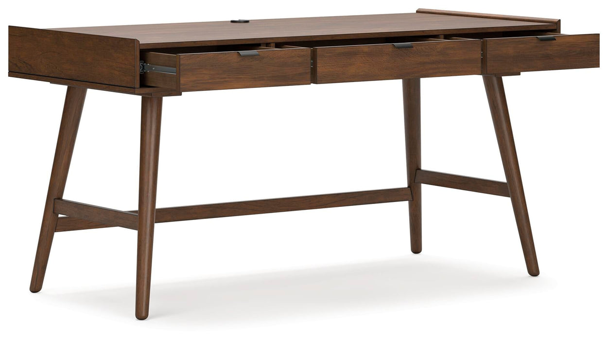 Lyncott Home Office Desk with Chair and Storage