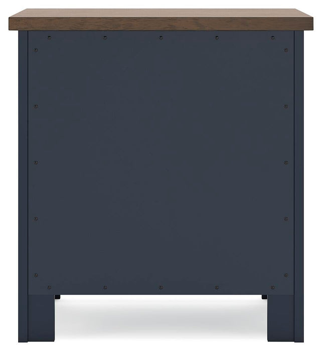 Landocken Twin Panel Headboard, Dresser, Mirror, Chest and Nightstand