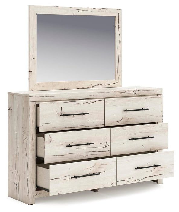 Lawroy King Panel Bed, Dresser, Mirror, Chest and Nightstand