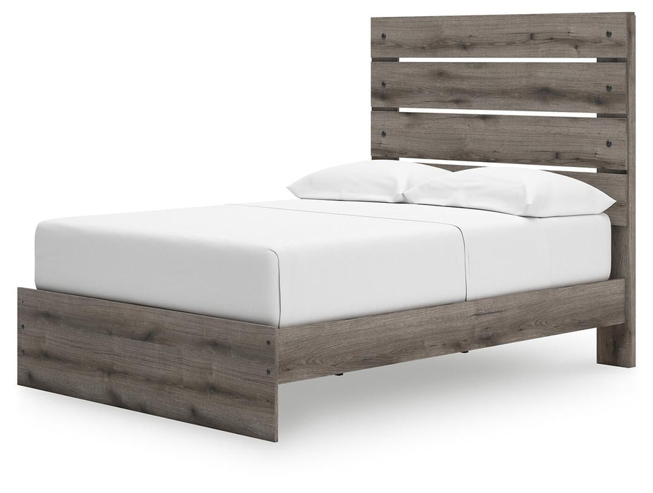 Graystorm Full Panel Storage Bed, Dresser, Mirror, Chest and Nightstand
