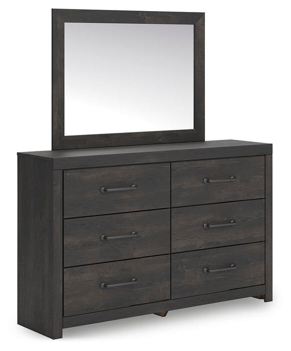 Hollivern Twin Panel Bed, Dresser, Mirror, Chest and Nightstand