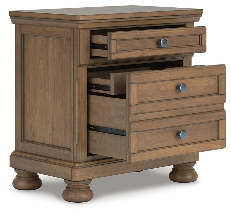 Feddinger Queen Panel Bed with Mirrored Dresser, Chest and Nightstand