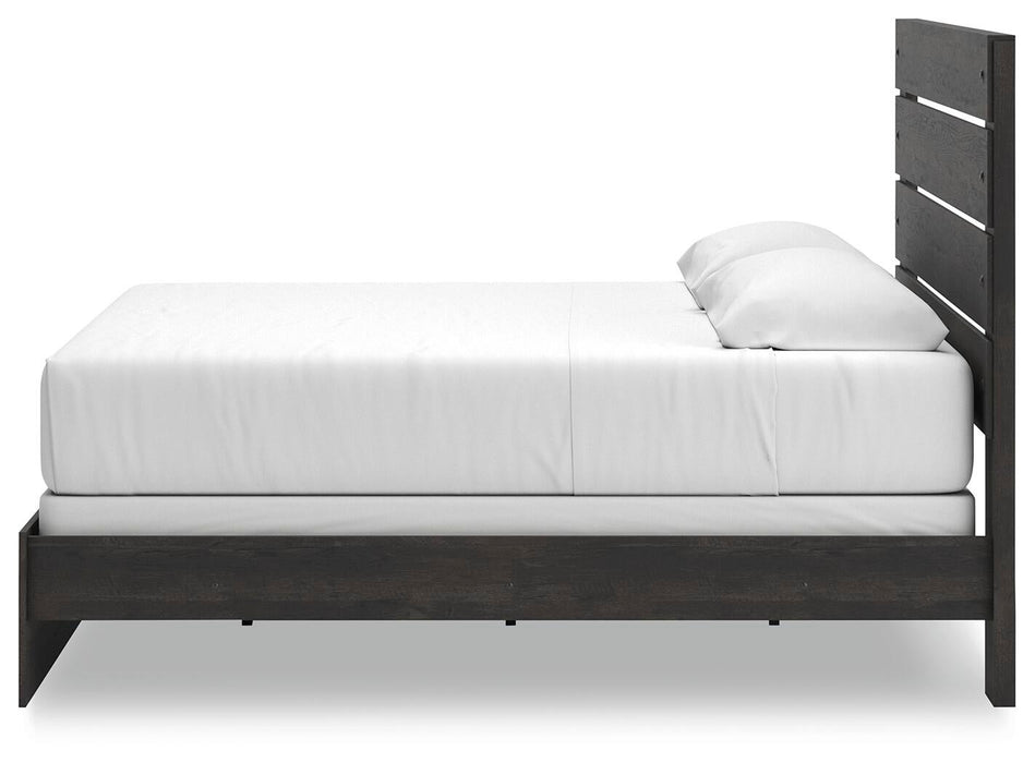Hollivern King Panel Bed, Dresser and Mirror