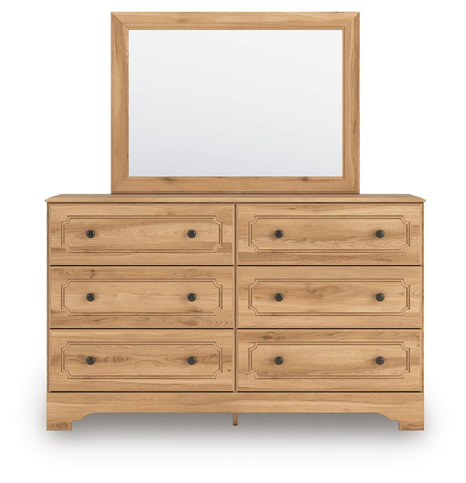 Aleaport Queen Panel Bed with Mirrored Dresser