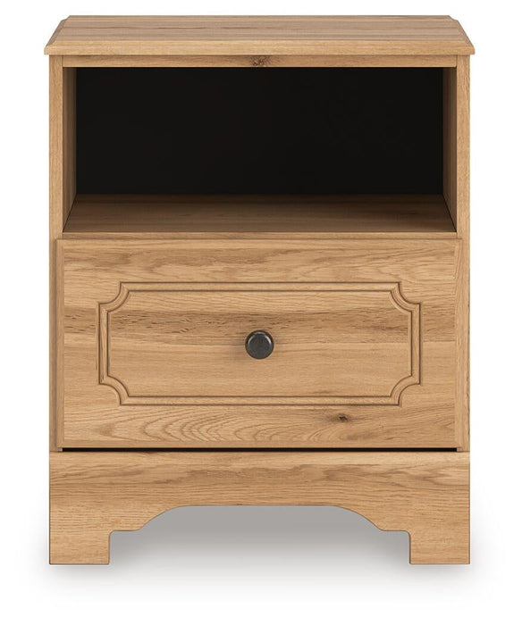Aleaport Twin Panel Bed with Mirrored Dresser and Nightstand