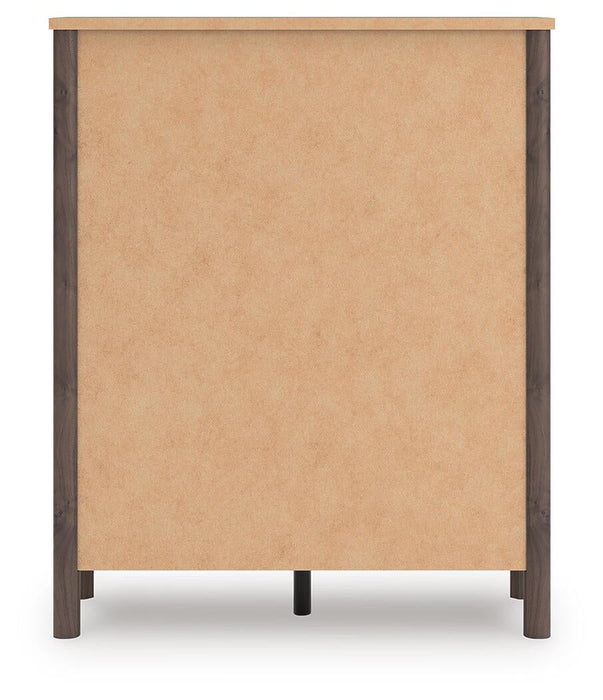 Pamytta Twin Upholstered Panel Bed, Dresser, Mirror, Chest and Nightstand