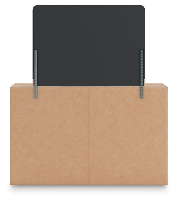 Kinlanni King Upholstered Panel Bed, Dresser and Mirror