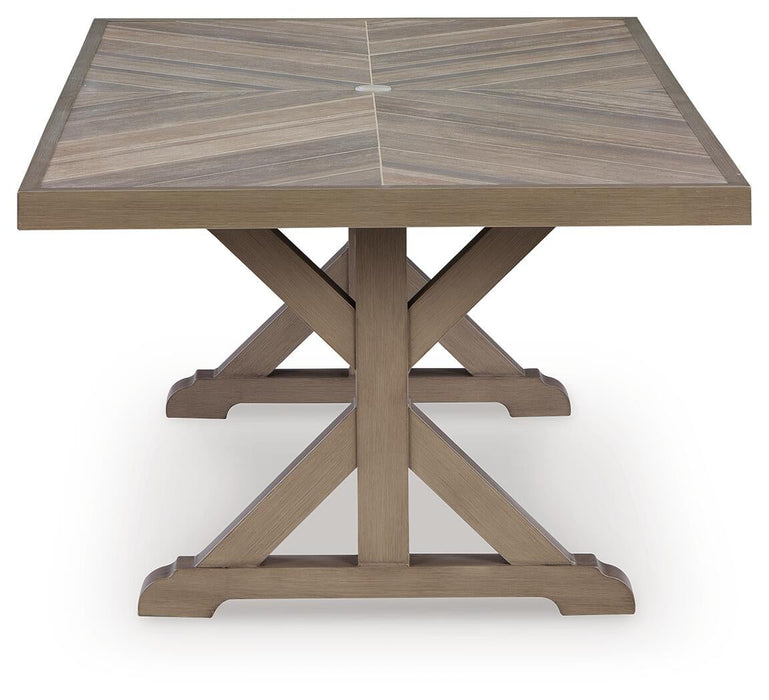Laguna Heights RECT Dining Table w/UMB OPT
