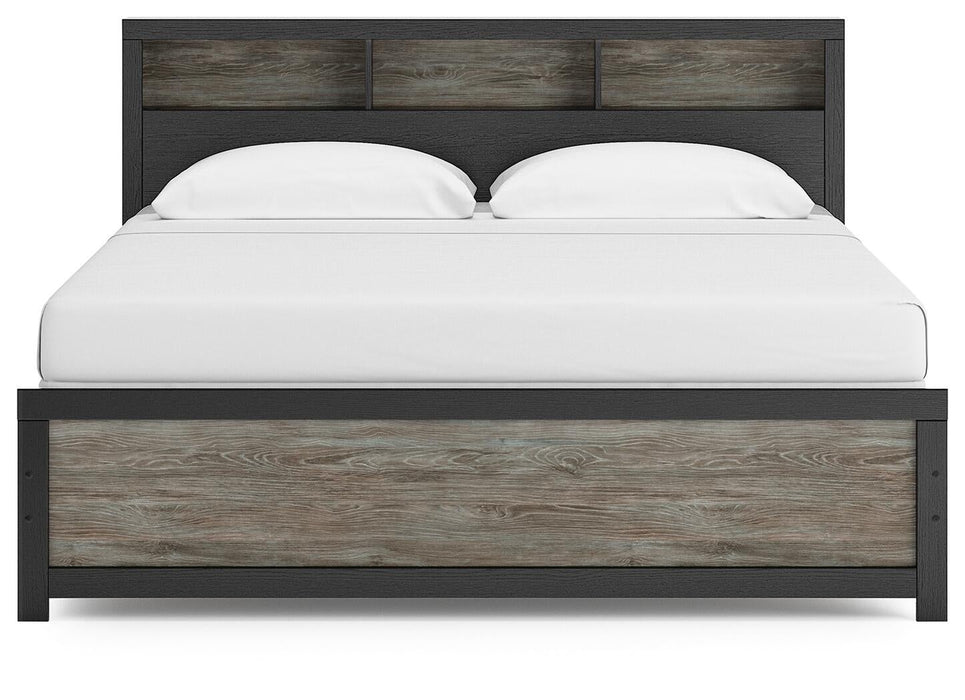 Broachmyn King Bookcase Panel Bed