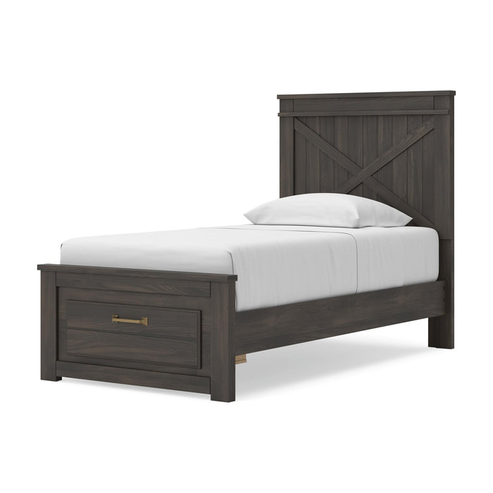 Vonitta Bay Twin Panel Platform Storage Bed